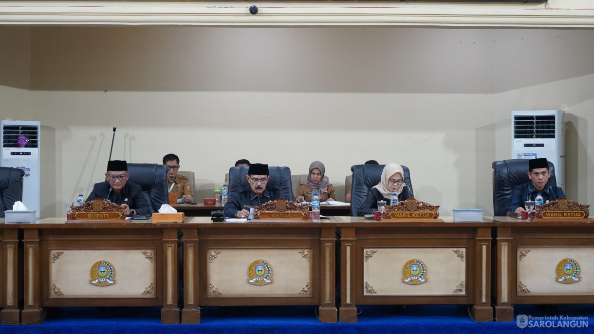 29 Juli 2025 - Rapat Paripurna Tingkat 1 Tahap 3 Tentang Rancangan Perubahan KUA dan Perubahan PPAS ABPD Kabupaten Sarolangun TA 2025