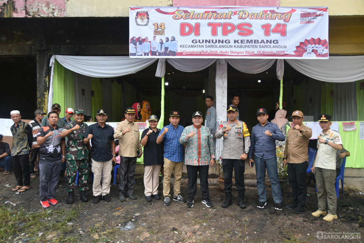 14 Februari 2024 - Monitoring Pelaksanaan Pemilu 2024 Beberapa TPS Di Kecamatan Sarolangun, Kecamatan Singkut, Dan Kecamatan Pelawan