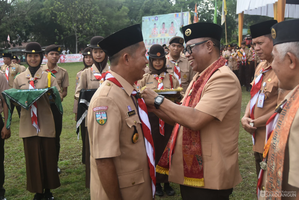 3 Oktober 2024 -&nbsp;Apel Besar Hari Pramuka Ke 63, Bertempat di Lapangan Bola Kaki Sungai Benteng Kecamatan Singkut