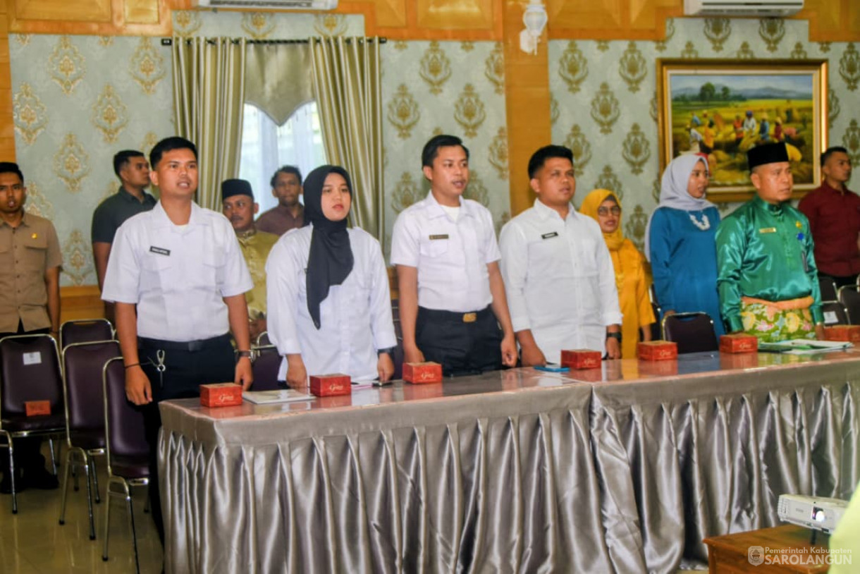 6 September 2025 Rapat Koordinasi Gubernur Jambi Bersama Bapak Bupati, Forkopimda, Kepala OPD, Para Camat, Para Kepala Desa se Kabupaten Sarolangun di Ruang Aula Utama Kantor Bupati Sarolangun
