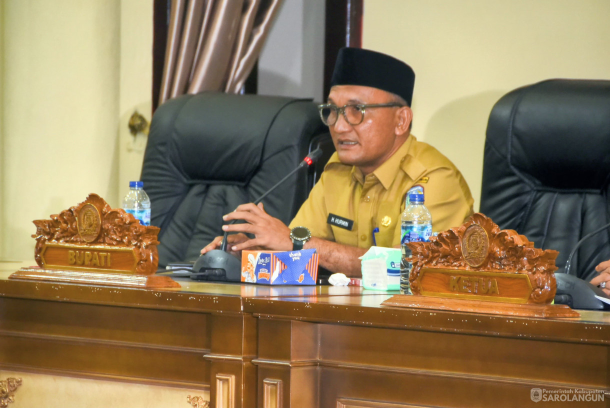 28 April 2025 - Rapat Paripurna Tingkat I Tahap II Pandangan Umum Fraksi DPRD Terhadap Penyampaian Laporan Keterangan Pertanggungjawaban Bupati Sarolangun Tahun 2024