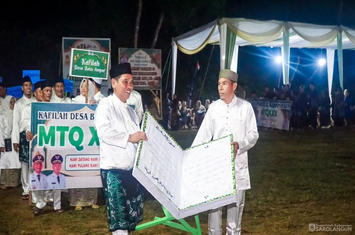 15 Juni 2026 Bupati Sarolangun membuka MTQ Tingkat Kecamatan Pauh di Desa Sepintun