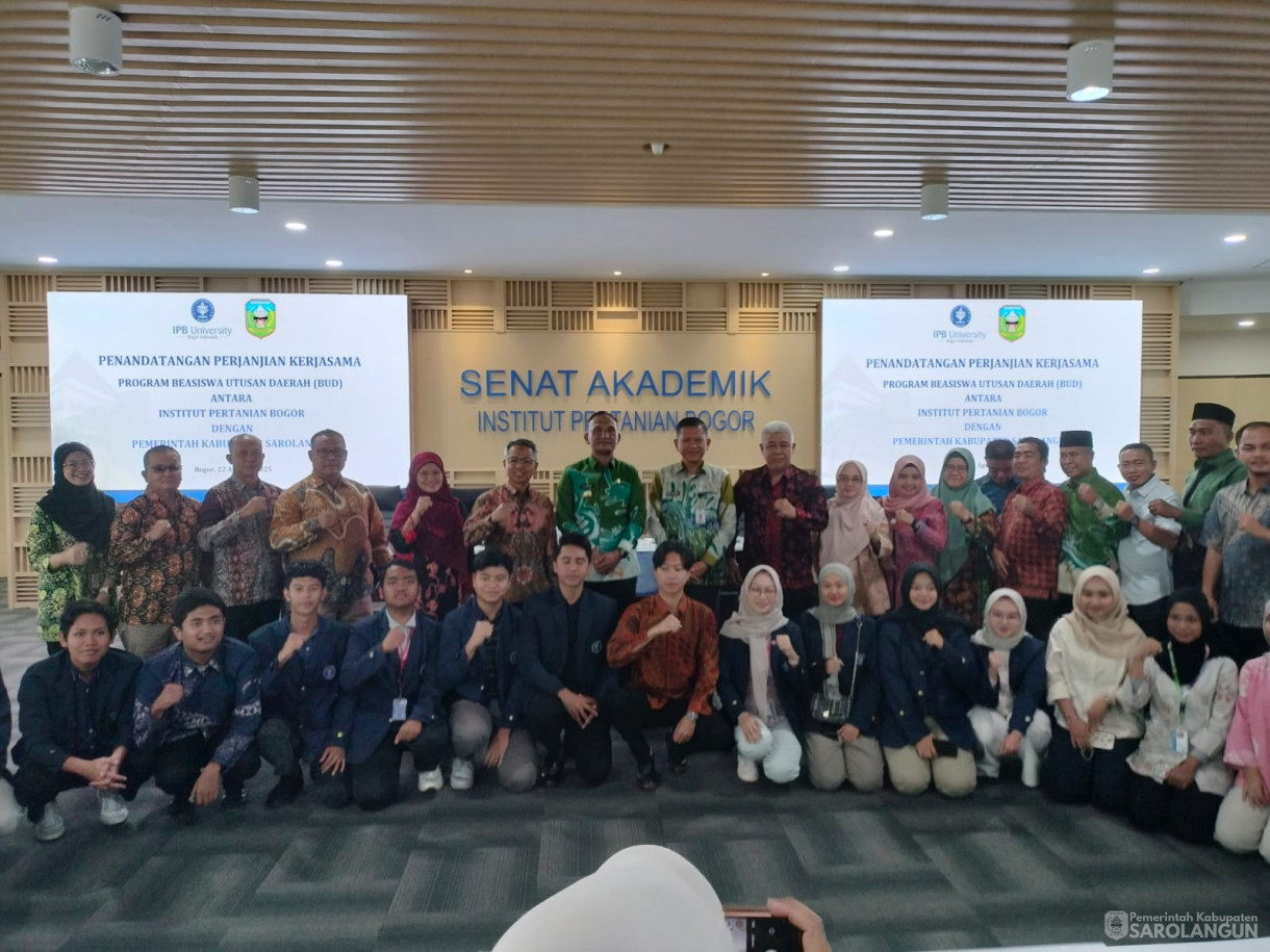 22 Agustus 2025 Penandatanganan Perjanjian Kerja Sama Beasiswa Utusan Daerah Pemerintah Kabupaten Sarolangun dengan Institut Pertanian Bogor