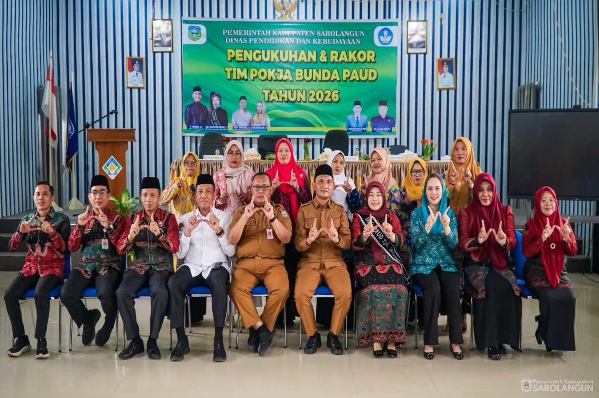 20 Juli 2026 Pengukuhan dan Rakor Tim Pokja Bunda PAUD Tahun 2026 di Aula Diknas Sarolangun