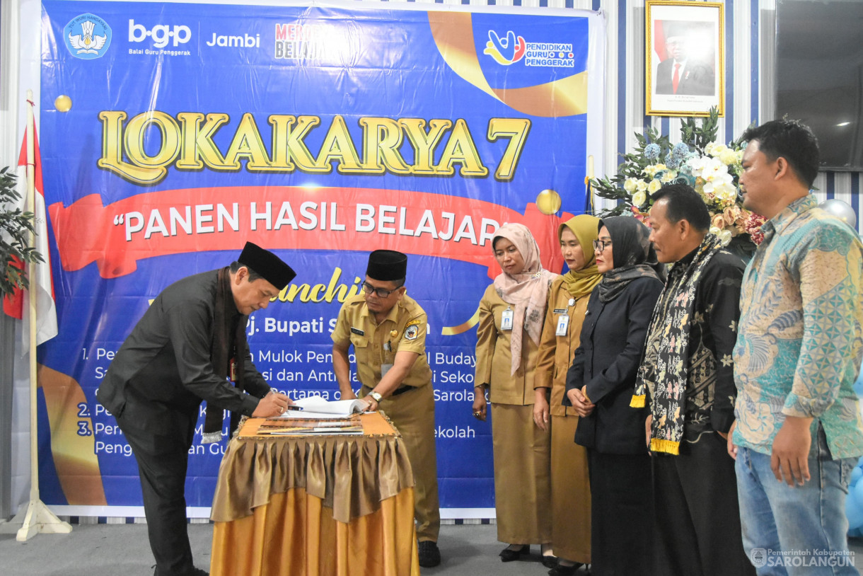 30 April 2024 - Launching Lokakarya 7 Panen Hasil Belajar Di Aula Dinas Pendidikan Sarolangun