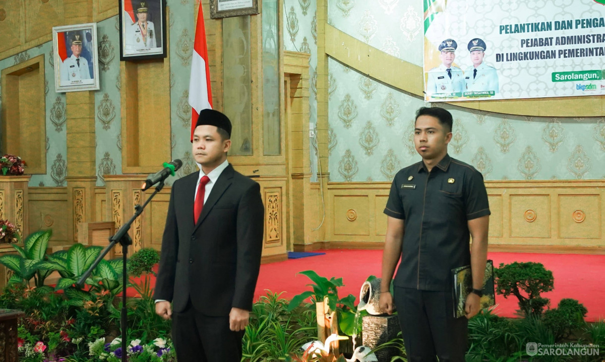 9 April 2026 Pelantikan dan Pengambilan Sumpah Janji Jabatan Pejabat Administrator dan Pengawas di Lingkungan Pemkab Sarolangun