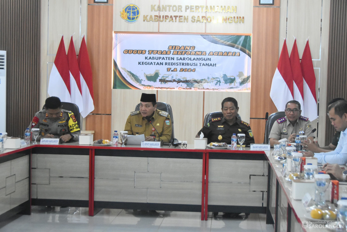 27 Agustus 20024 - Sidang Gugus Tugas Reforma Agraria Kabupaten Sarolangun Kegiatan Redistribusi Tanah T.A 2024 di Kantor BPN Sarolangun&nbsp;