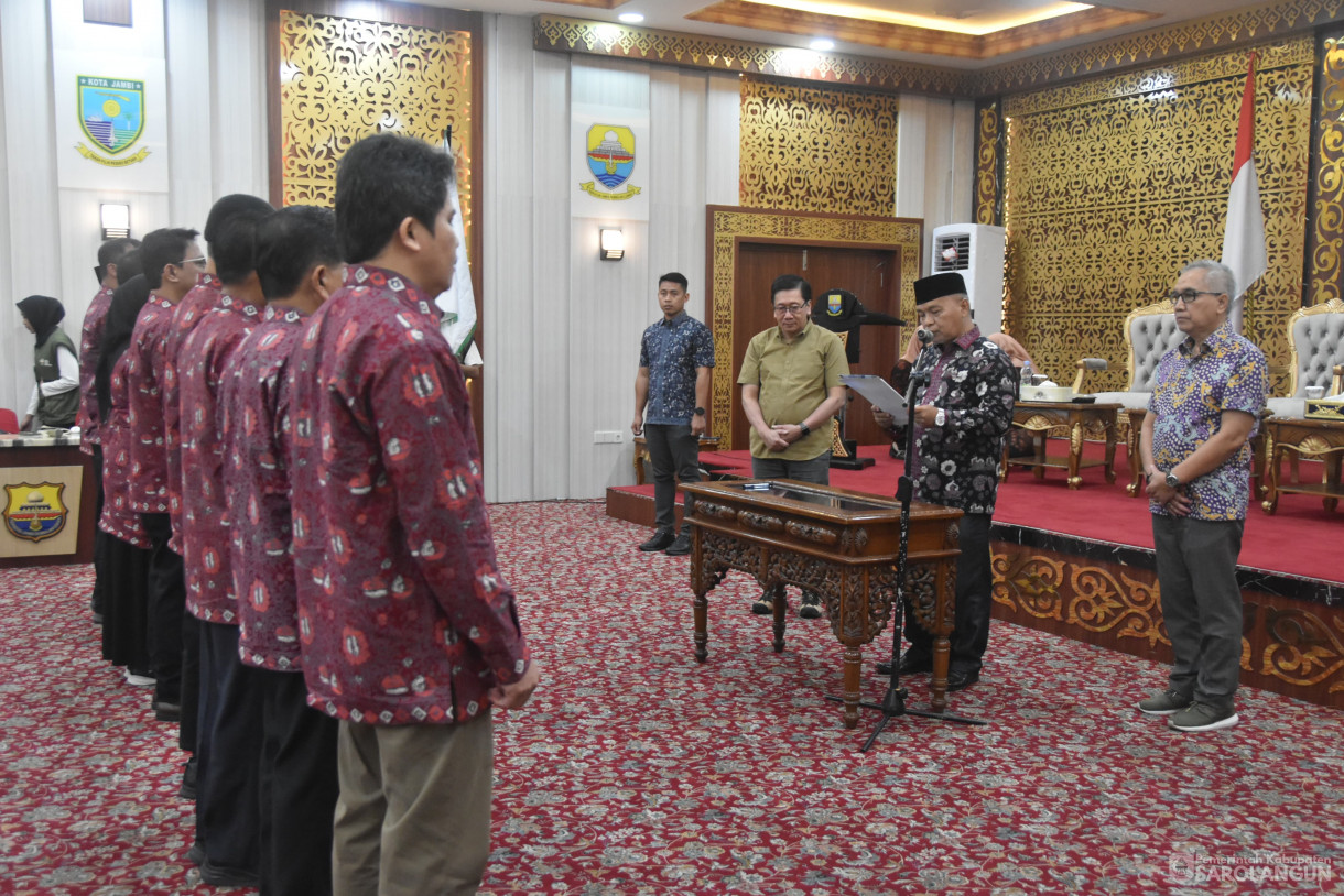 25 Juli 2024 -&nbsp;Pengukuhan Pengurus Forum Koordinasi Pengelolaan DAS Provinsi Jambi Dan Lokakarya, Bertempat di Ruang Pola Kantor Gubernur Jambi