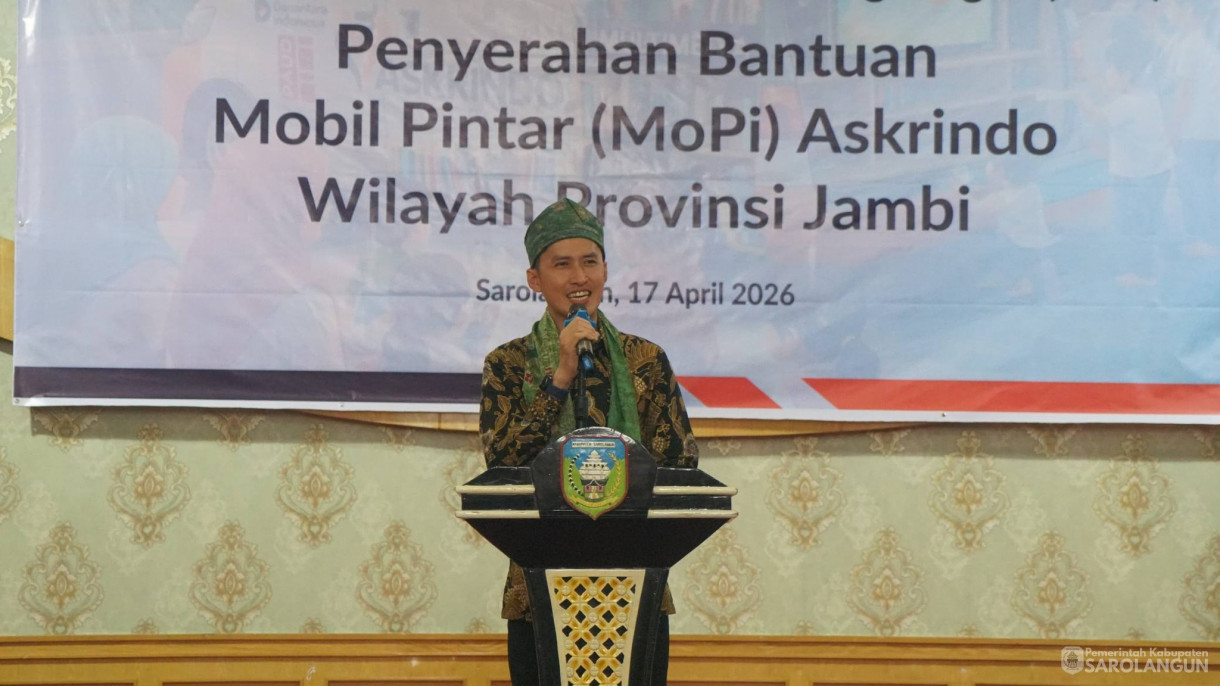 17 April 2026 Penyerahan Bantuan Mobil Pintar Kepada Pengelolaan Paud dari PT Askrindo Di hadiri bupati Sarolangun