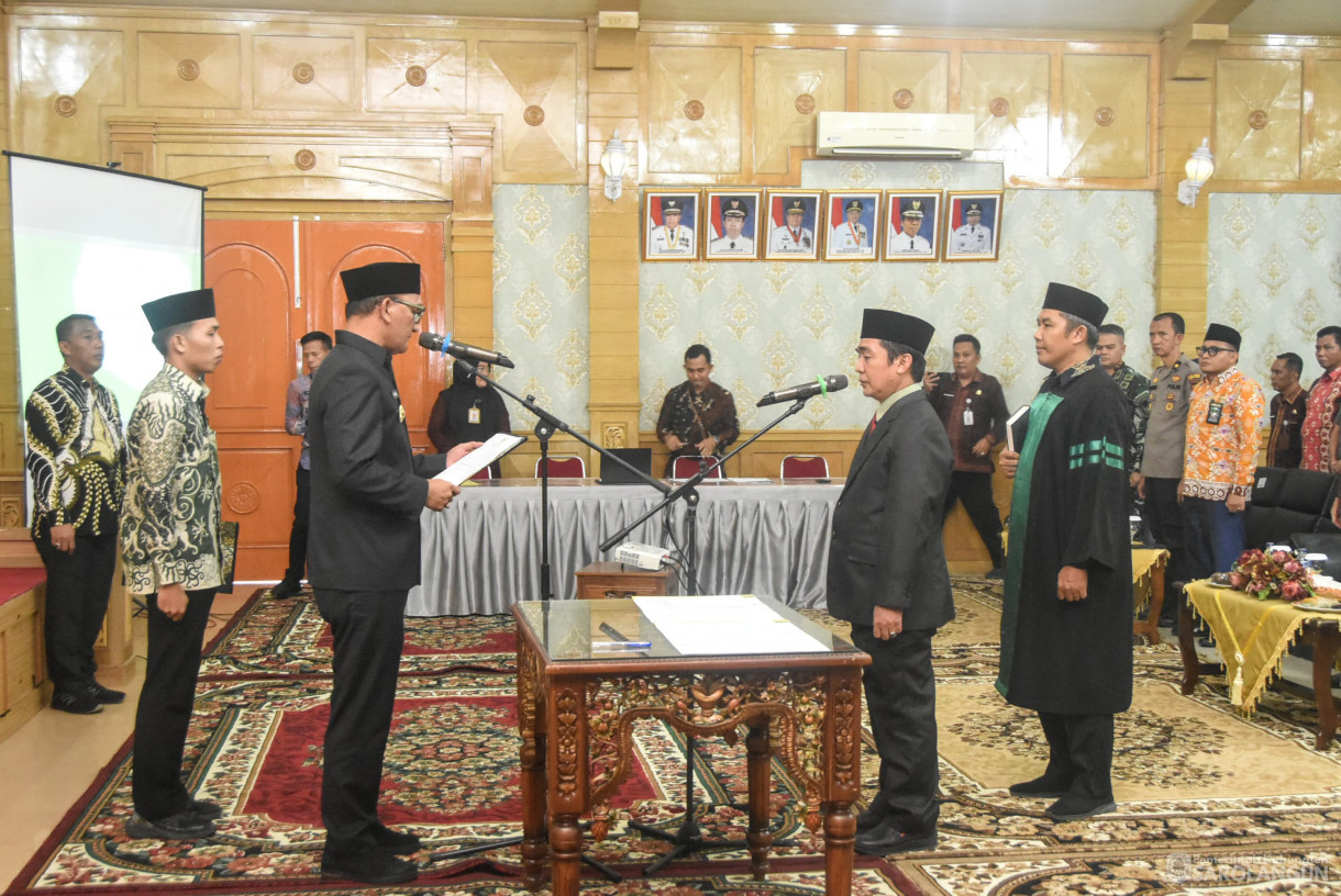 22 Mei 2025 -&nbsp;Pelantikan Dan Pengambilan Sumpah dan Janji Jabatan Pejabat Pimpinan Tinggi Pratama di Lingkungan Pemerintah Kabupaten Sarolangun