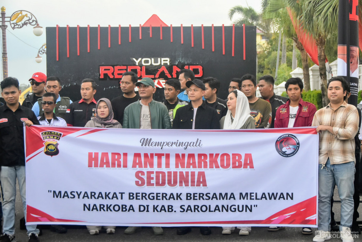 22 Juni 2025 -&nbsp;Deklarasi Anti Narkoba, Bupati dan Wakil Bupati Sarolangun Hurmin dan Gerry Trisatwika Riding Ridevolution Bersama JBI Siginjai Squad&nbsp;&nbsp;