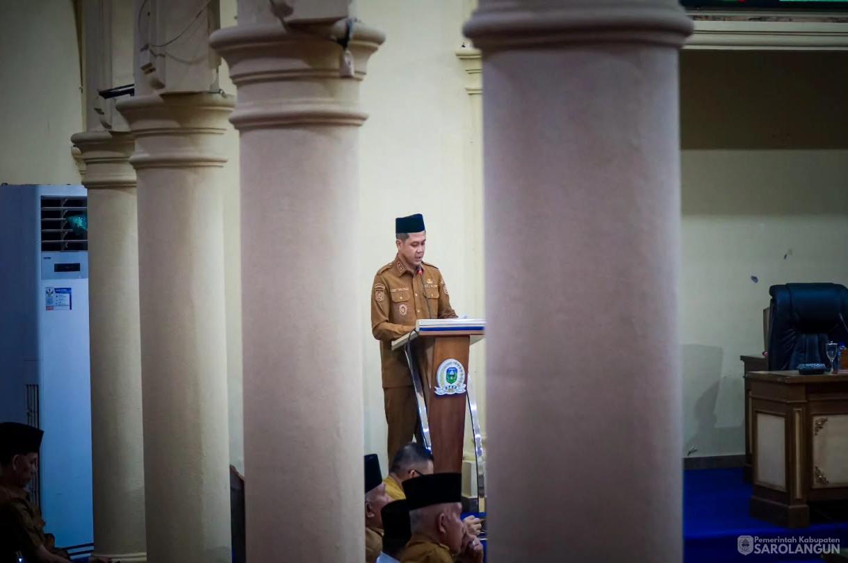 22 Juni 2026 Rapat Paripurna Tingkat I Tahap I Penyampaian Rancangan Peraturan Daerah Pertanggungjawaban Pelaksanaan APBD Kabupaten Sarolangun Tahun Anggaran 2025
