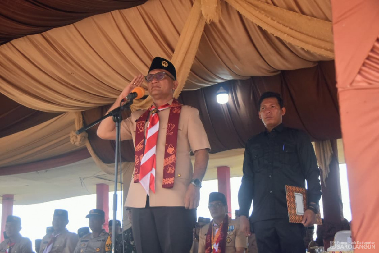 25 September 2025&nbsp; Apel Besar Hari Pramuka Ke 64 Tahun 2025 Tingkat Kwartir Cabang Sarolangun di Lapangan Belakang Kantor Camat Mandiangin