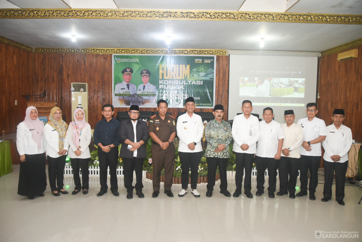 30 April 2025 - Forum Konsultasi Publik Rancangan Awal RPJMD Tahun 2025 sd 2029&nbsp;