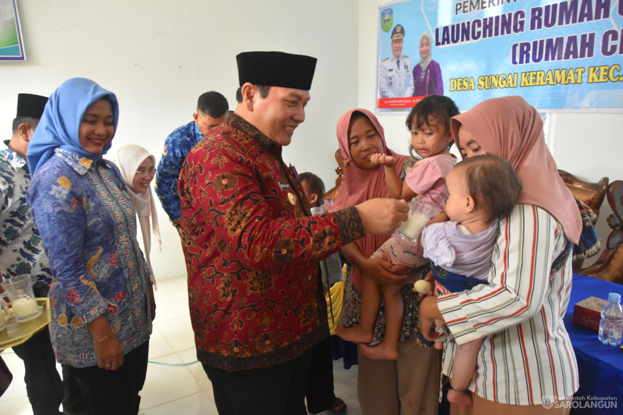 17 November 2023 - Penjabat Bupati Sarolangun Menghadiri Acara Launching Rumah Cegah Stunting di Desa Sungai Keramat Kecamatan Cermin Nan Gedang