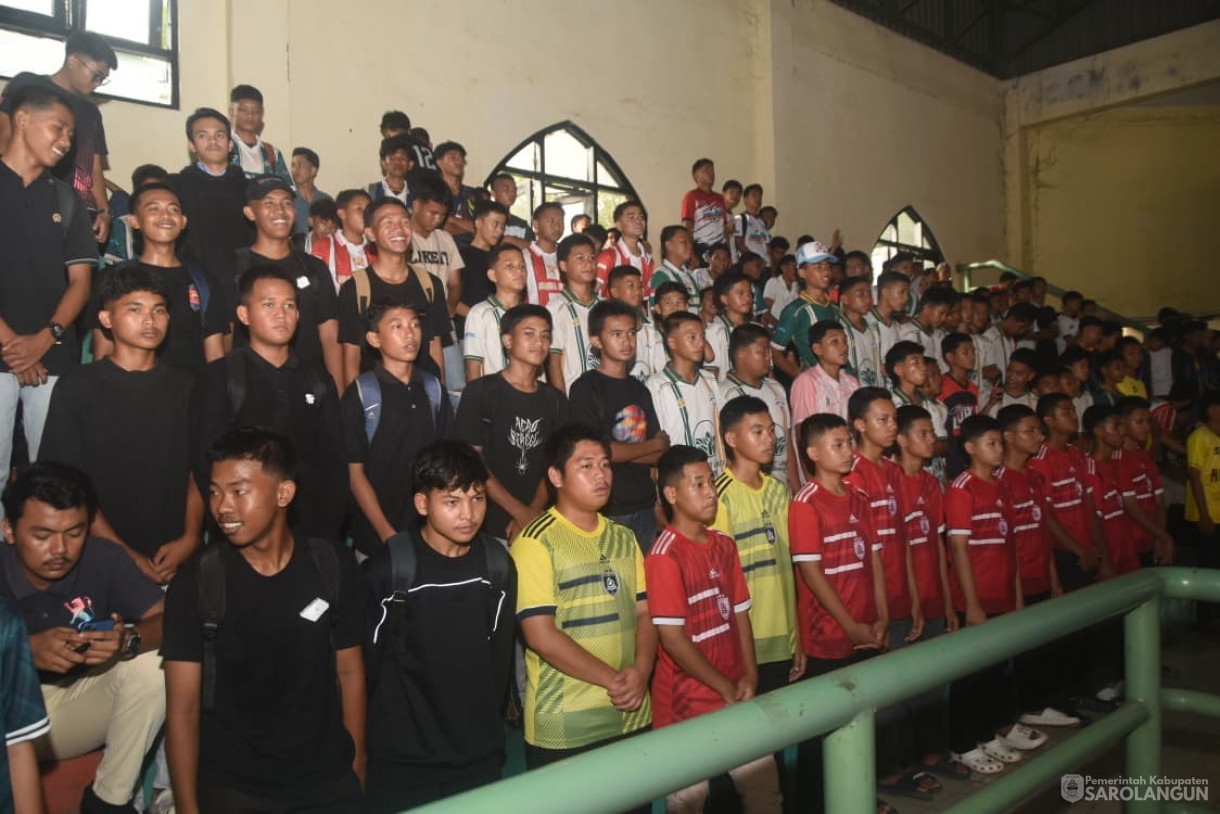 16 Oktober 2025&nbsp; Pembukaan Tournament Futsal Piala Bupati Cup Tahun 2025 di Tennis Indoor GOR Sarolangun