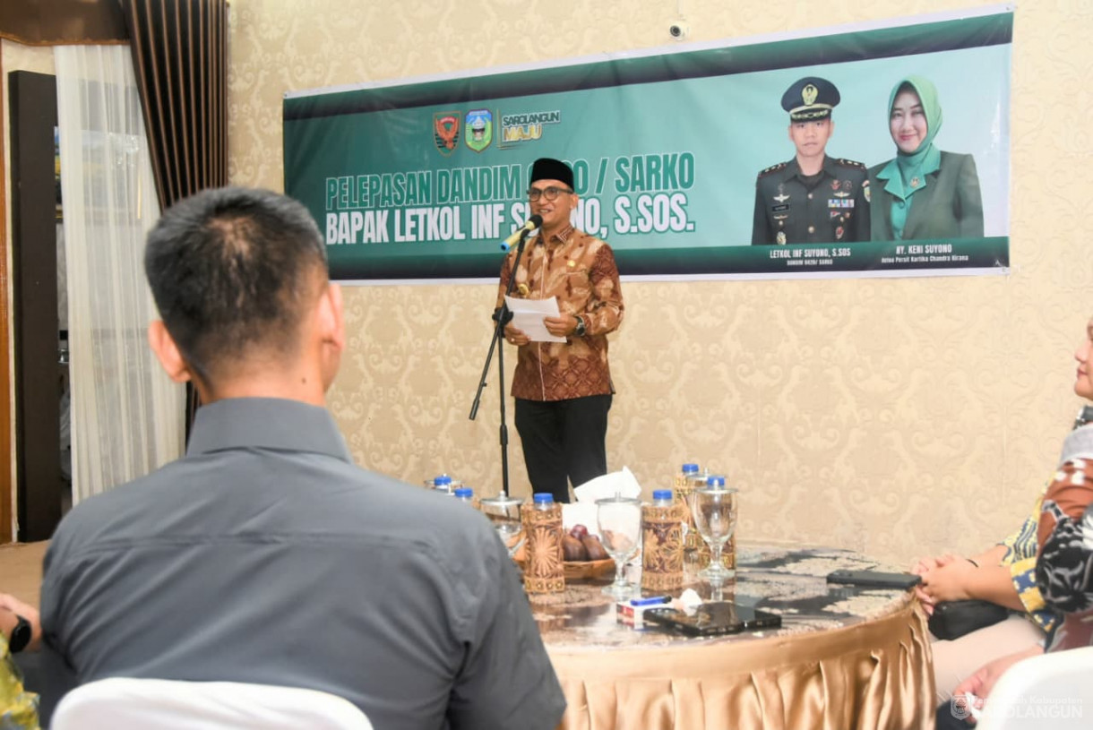 28 Agustus 2025 pelepasan Dandim 0420 Sarko Letkol Inf Suyono S.Sos di Rumah Dinas Bupati Sarolangun