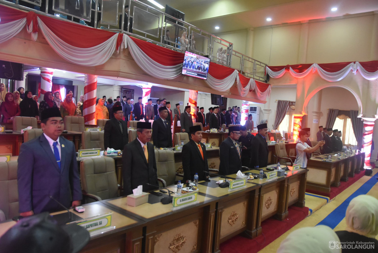 16 Agustus 2024 -&nbsp;Rapat Paripurna Sidang Tahunan MPR RI Dan Pidato Kenegaraan Presiden RI Dalam Rangka HUT RI Ke 79 Kemerdekaan RI, Bertempat di Gedung DPRD Kabupaten Sarolangun