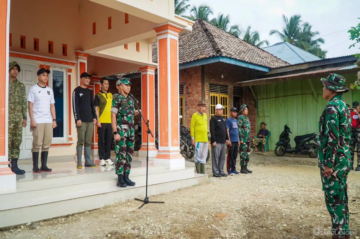 17 Juli 2026 Gotong Royong Perbaikan Jalan dalam Rangka Karya Skala Besar TNI 2026 di Desa Lubuk Sayak Kecamatan Pelawan