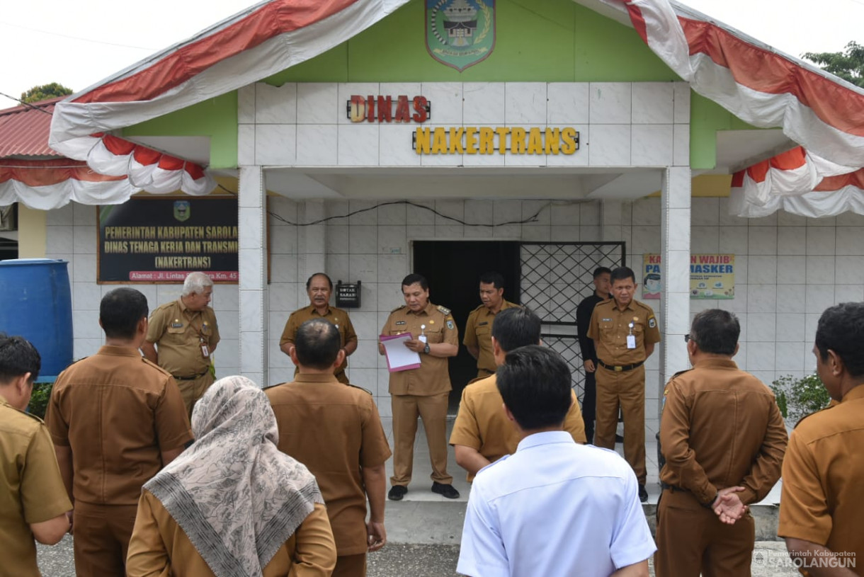 5 September 2023 - Penjabat Bupati Sarolangun Dr. Ir. Bachril Bakri, M.App.Sc Meninjau Dinas Tenaga Kerja dan Transmigrasi Sarolangun