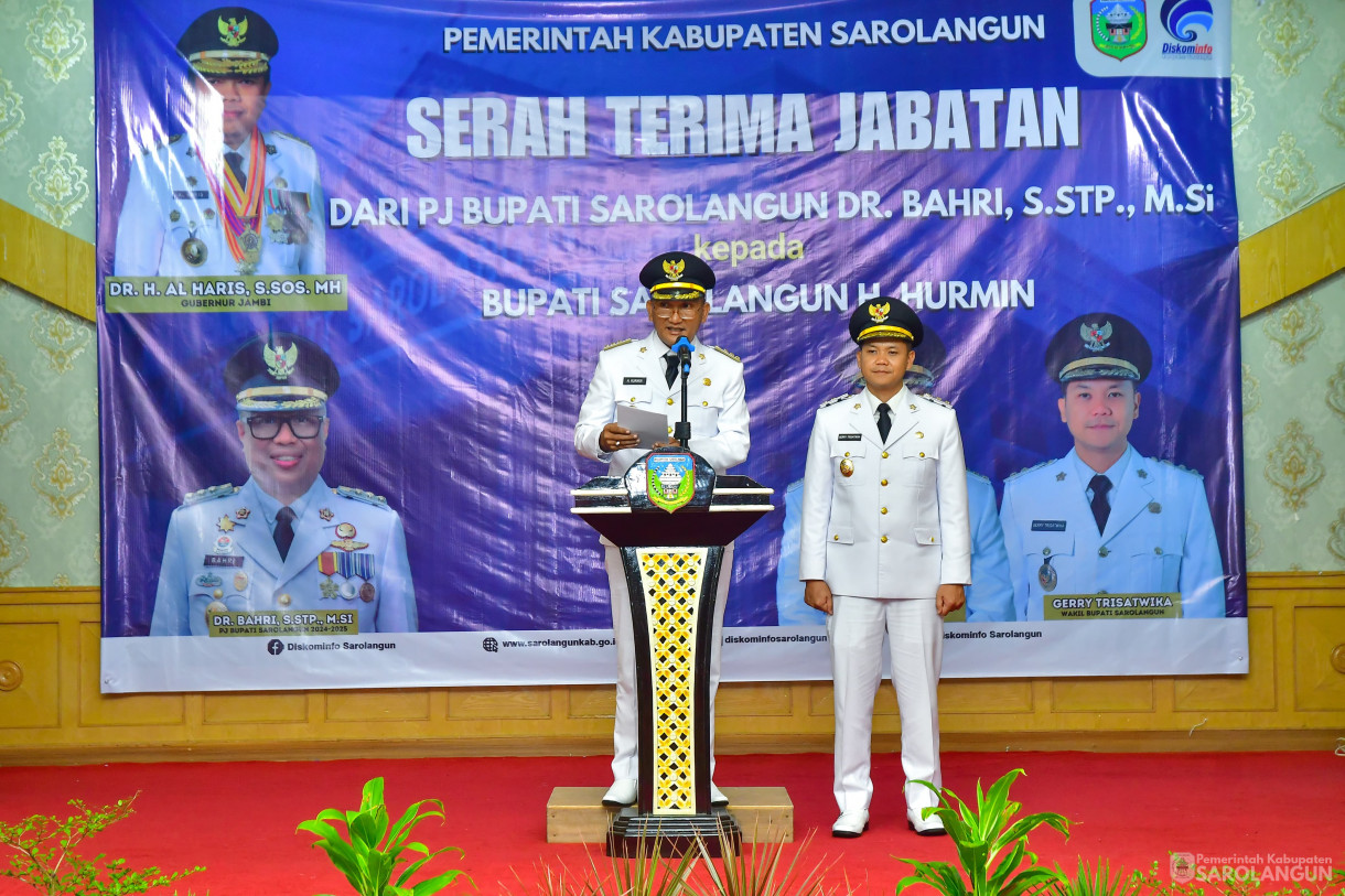 4 Maret 2025 - Serah Terima Jabatan Bupati Sarolangun, Bertempat di Ruang Aula Utama Kantor Bupati Sarolangun&nbsp;