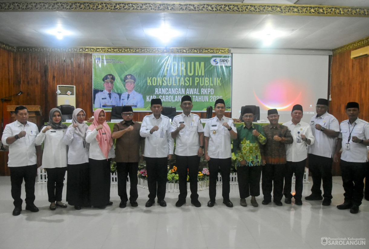 5 Maret 2025 -&nbsp;Forum Konsultasi Publik Rancangan Awal RKPD Kabupaten Sarolangun Tahun 2026 di Aula Bappeda Sarolangun