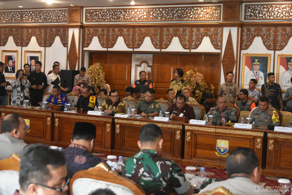 25 Januari 2024 - Rapat Koordinasi Penanganan Bencana Banjir Dan Longsor Provinsi Jambi Tahun 2024 Di Auditorium Rumah Dinas Gubernur Jambi