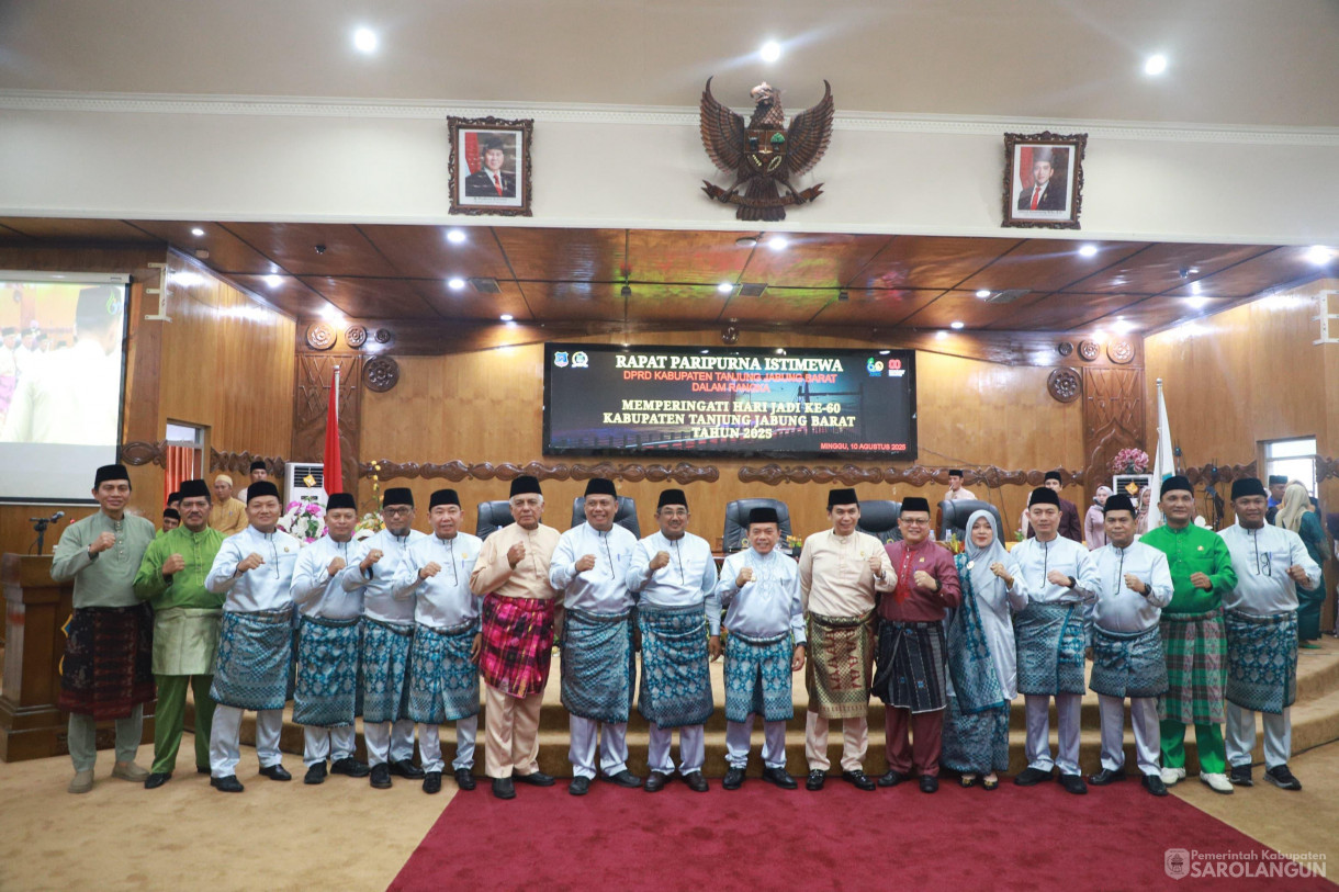 10 Agustus 2025 -&nbsp;- Rapat Paripurna Istimewa Memperingati Hari Jadi Ke 60 Tanjung Jabung Barat Tahun 2025