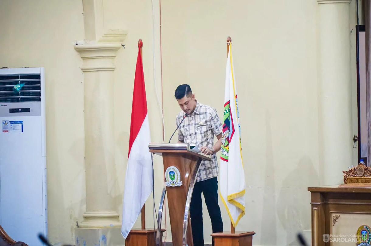 3 Agustus 2026 Rapat Paripurna Tingkat I Tahap II di Gedung DPRD Kabupaten Sarolangun dan Rapat Paripurna Laporan Pansus II dan Pansus III DPRD Kabupaten Sarolangun Terhadap PAD dan Aset Kabupaten Sarolangun