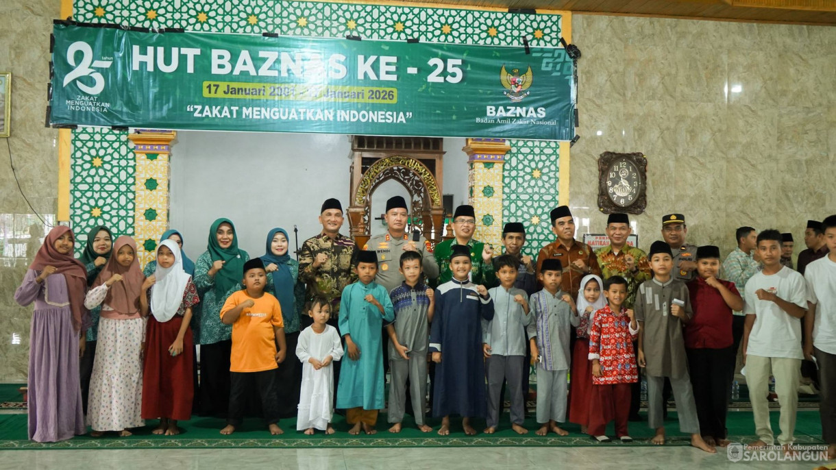 Peringatan HUT Baznas ke 25 di Masjid Attaqwa dusun Bukit Tigo Singkut