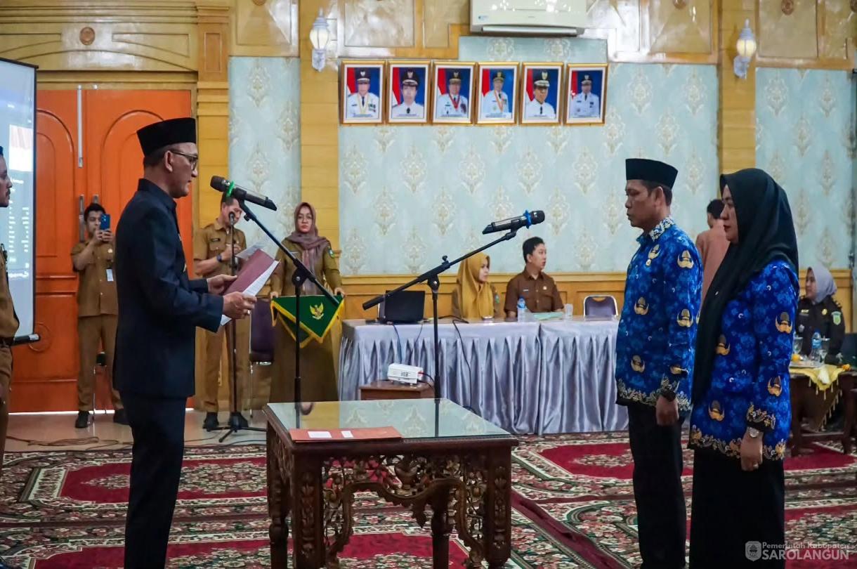 28 Juli 2026 Pelantikan dan Pengambilan Sumpah Janji Pejabat Pimpinan Tinggi Pratama dan Pengukuhan Jabatan Kepala Sekolah dalam Kabupaten Sarolangun