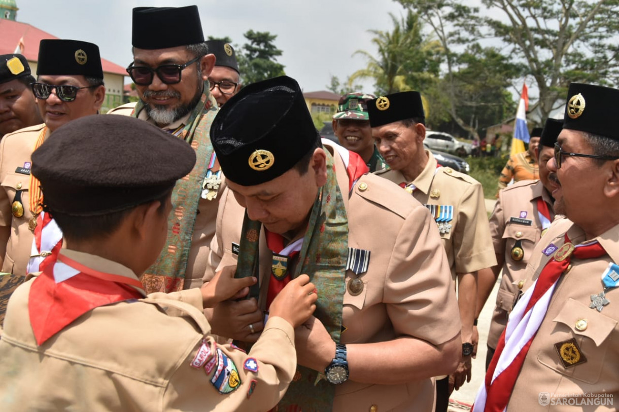 23 September 2023 - Penjabat Bupati Sarolangun Menghadiri Upacara HUT Pramuka Ke 62 di Lapangan DAM Kutur Kecamatan Limun