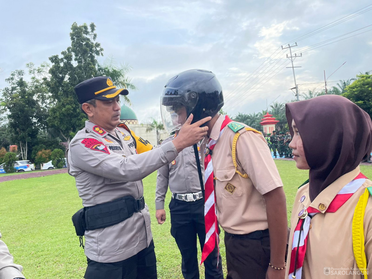 2 Maret 2024 - Apel Gelar Pasukan Operasi Keselamatan Sigitijai Ta 2024 Dan Pencananaan Aksi Keselamatan Jalan, Keselamatan Berlalu Lintas Guna Terwujudnya Indonesia Maju Di Lapangan Polres Sarolangun