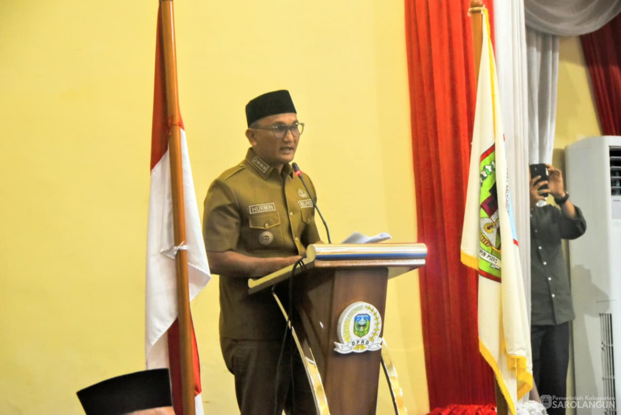 26 Agustus 2025 Rapat Paripurna Tingkat 1 Tahap 1 Penyampaian 4 Ranperda Kabupaten Sarolangun di Gedung DPRD Kabupaten Sarolangun
