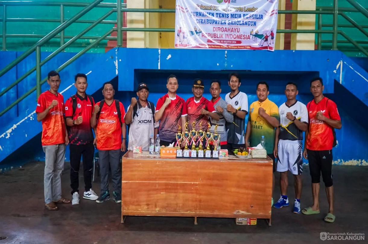 2 Agustus 2026 Pembukaan Turnamen Tenis Meja Tingkat Provinsi, Lubuk linggau, Musi Rawas, Rawas Ulu, Merangin dan Sarolangun di GOR KONI Sarolangun