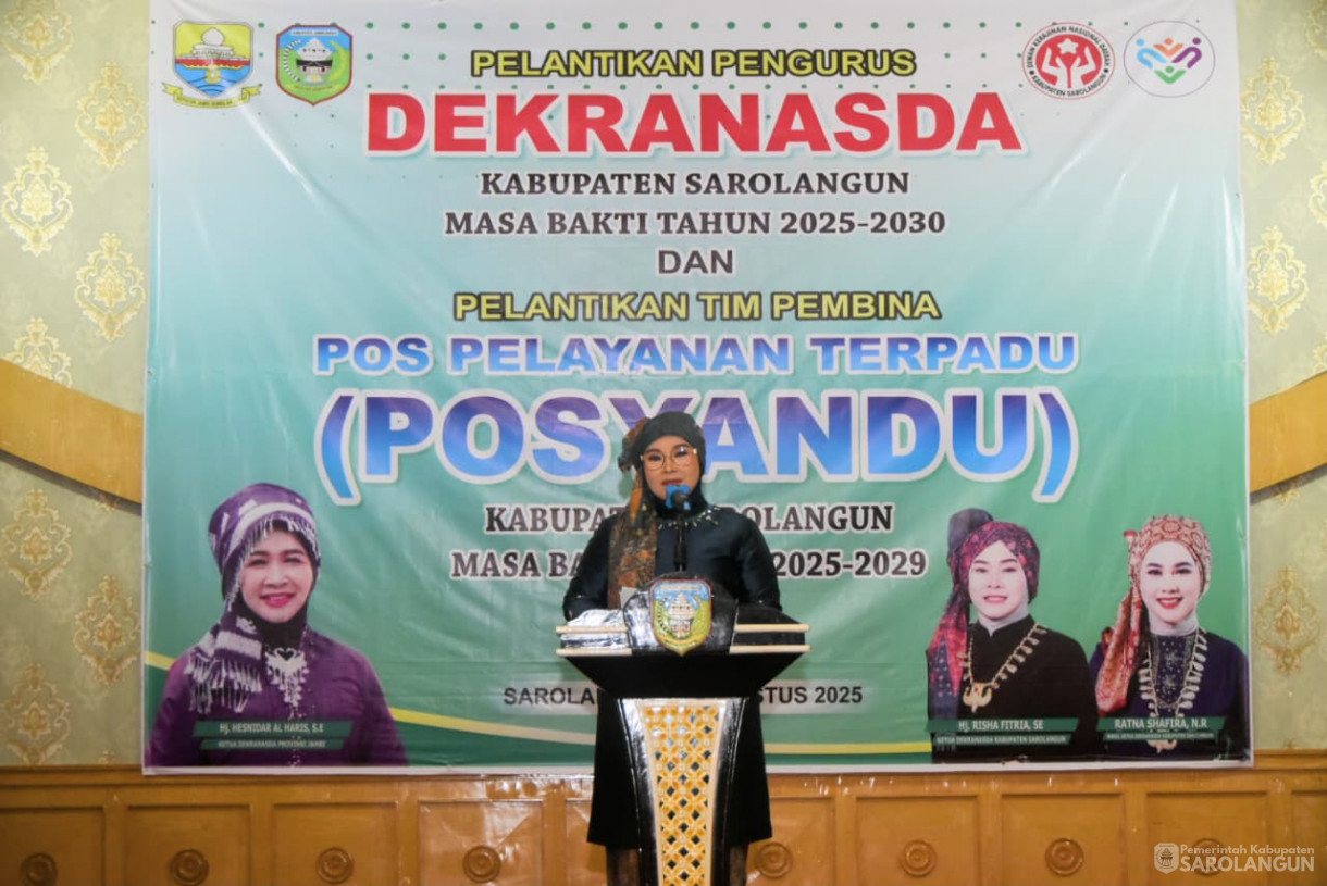 13 Agustus 2025 -&nbsp;Pelantikan Pengurus Dekranasda Kabupaten Sarolangun dan Tim Pembina Posyandu Kabupaten Sarolangun