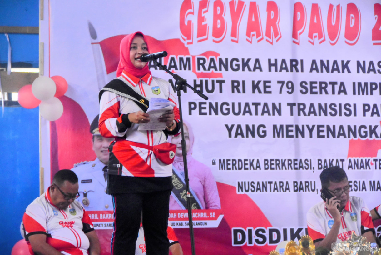 20 Agustus 2024 -&nbsp;Gebyar Bunda PAUD 2024 Dalam Rangka Memperingati Hari Anak Nasional Ke 40 Dan HUT RI Ke 79 Bertempat di Lapangan Tenis Indoor GOR Sarolangun