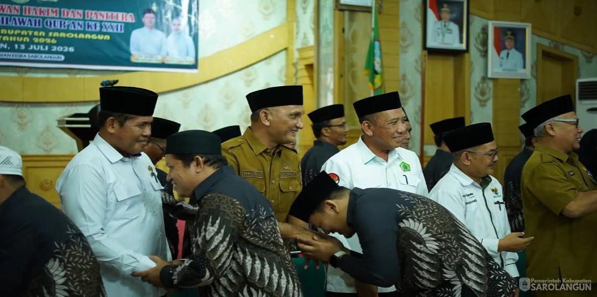 13 Juli 2026 Pelantikan Dewan Hakim dan Panitera Musabaqah Tilawah Quran Ke XXII Tingkat Kabupaten Sarolangun Tahun 2026