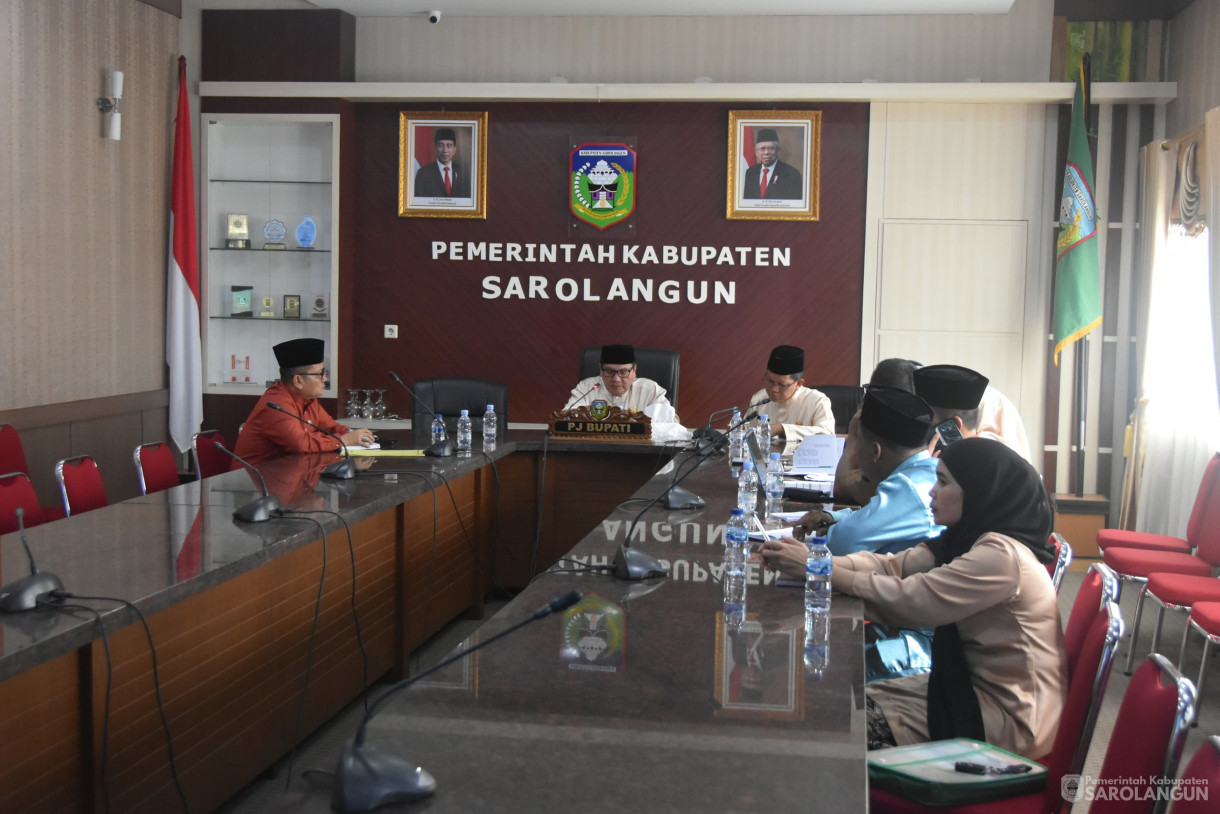 2 Juli 2024 -&nbsp;Rapat Koordinasi Dengan RSUD Chatib Quzwein Sarolangun, Bertempat di Ruang Pola Utama Kantor Bupati Sarolangun