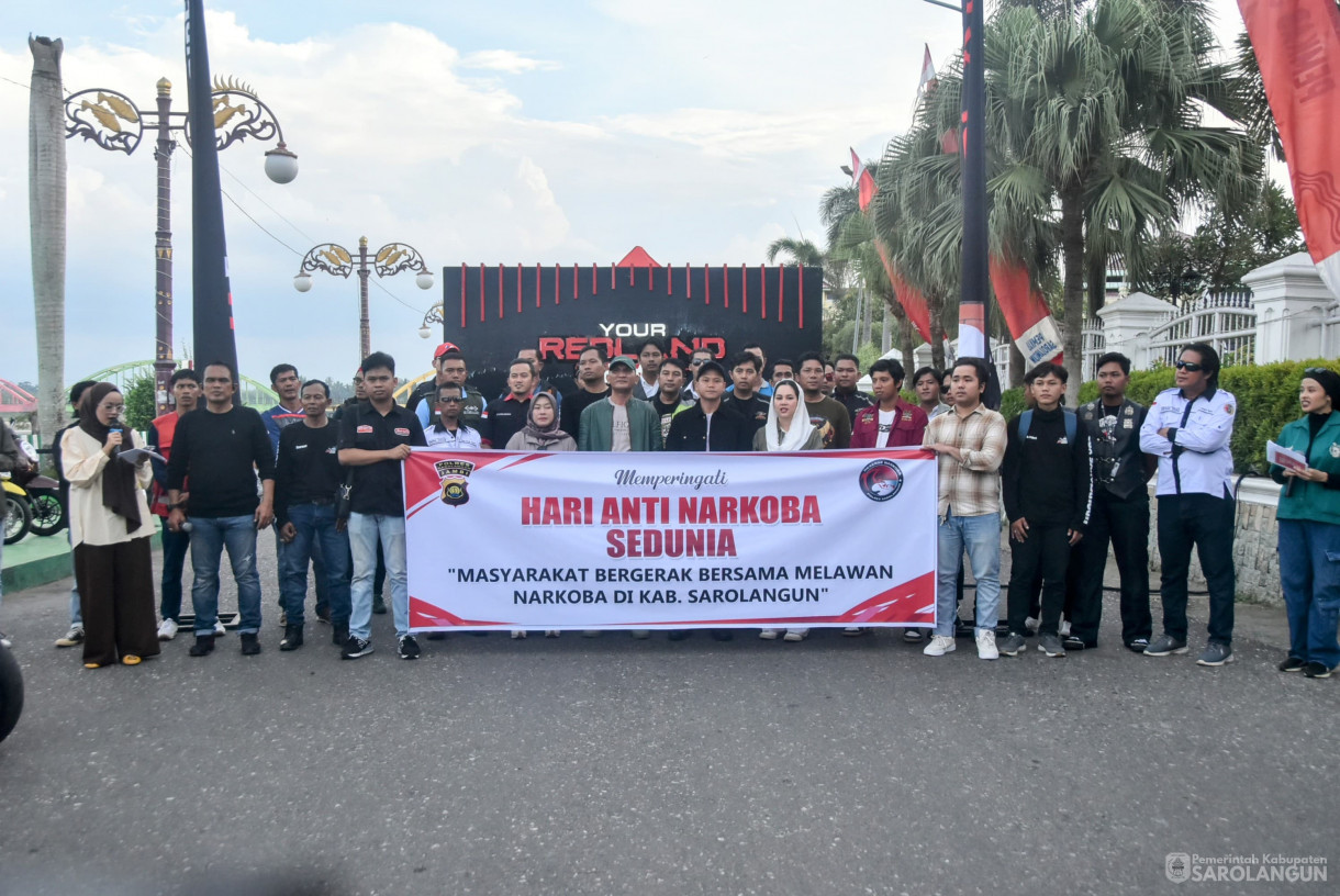 22 Juni 2025 -&nbsp;Deklarasi Anti Narkoba, Bupati dan Wakil Bupati Sarolangun Hurmin dan Gerry Trisatwika Riding Ridevolution Bersama JBI Siginjai Squad&nbsp;&nbsp;