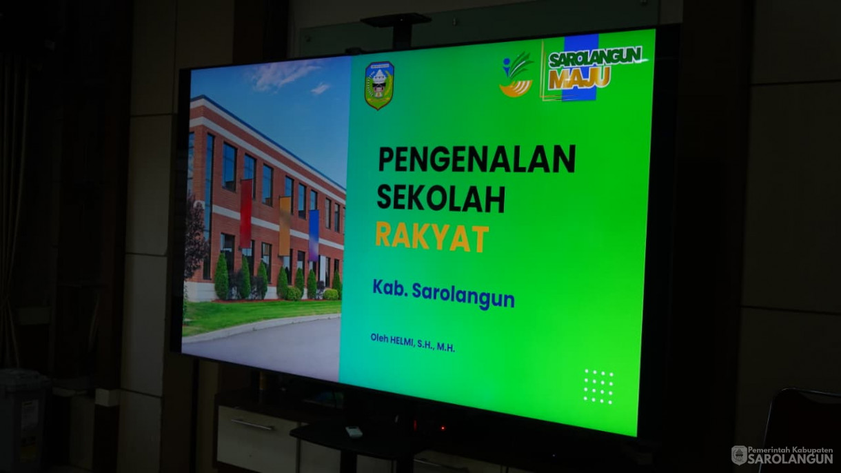 4 September 2025&nbsp; Wakil bupati Sarolangun Memimpin Rapat Koordinasi Pemantapan Pembangunan Sekolah Rakyat Kabupaten Sarolangun