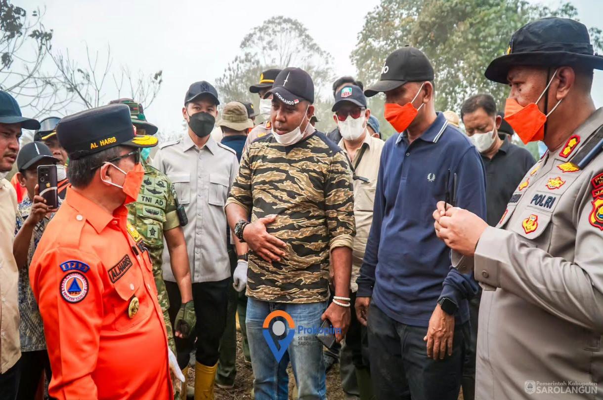 25 Agustus 2026 Peninjauan secara langsung Kebakaran Hutan dan Lahan di Desa Lubuk Kepayang Kecamatan Air Hitam