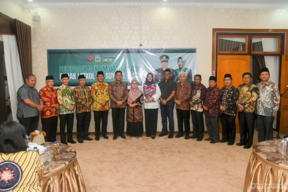 28 Agustus 2025 pelepasan Dandim 0420 Sarko Letkol Inf Suyono S.Sos di Rumah Dinas Bupati Sarolangun