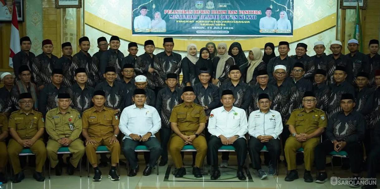 13 Juli 2026 Pelantikan Dewan Hakim dan Panitera Musabaqah Tilawah Quran Ke XXII Tingkat Kabupaten Sarolangun Tahun 2026