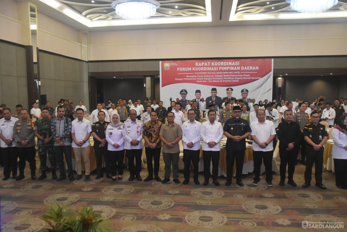 20 November 2024 -&nbsp;Rapat Koordinasi Forum Koordinasi Pimpinan Daerah Se Provinsi Jambi, Bertempat di Aula Swissbell Hotel Jambi