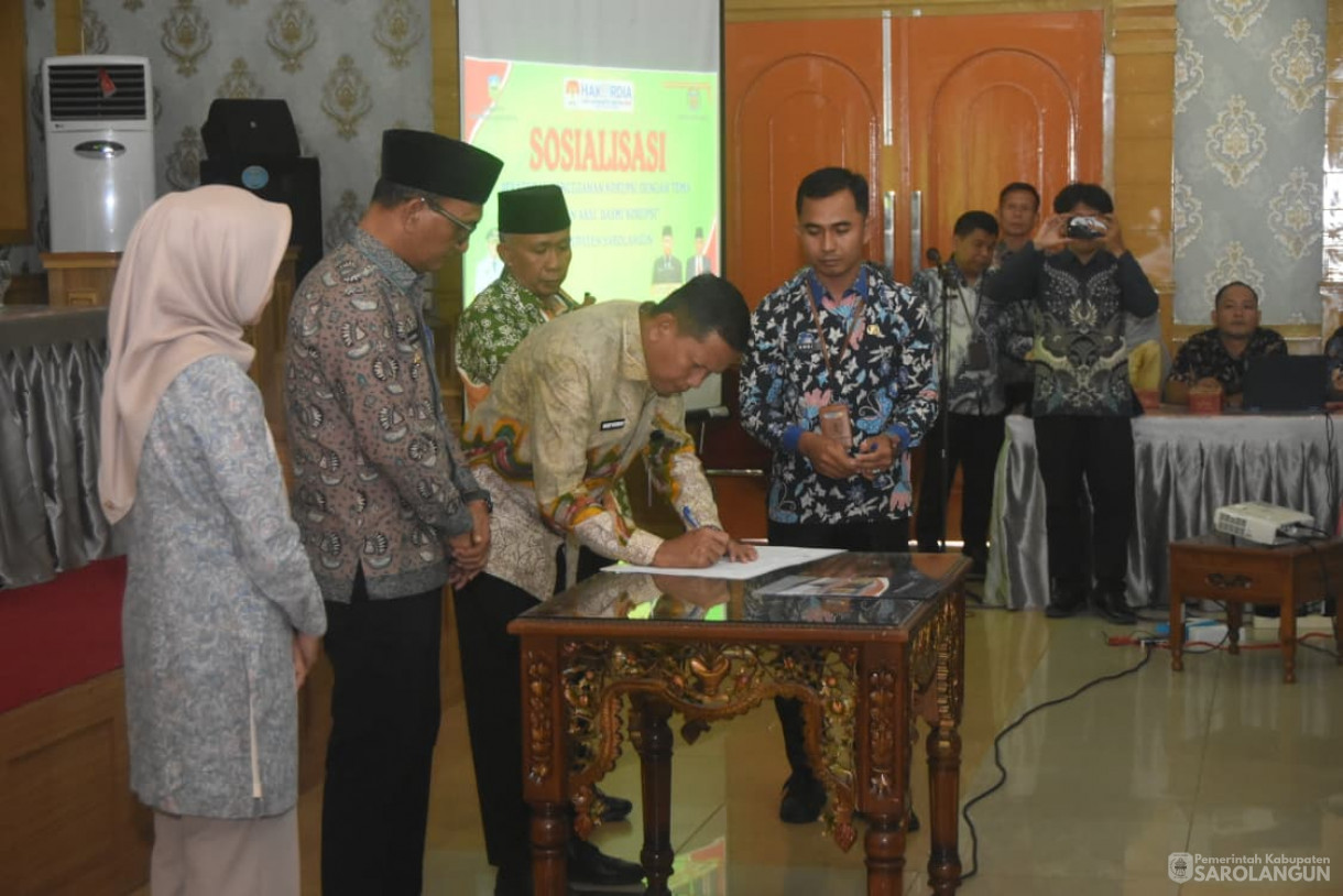 6 November 2025&nbsp; Pembukaan Secara Resmi Kegiatan Sosialisasi Peraturan Pencegahan Korupsi di Kabupaten Sarolangun