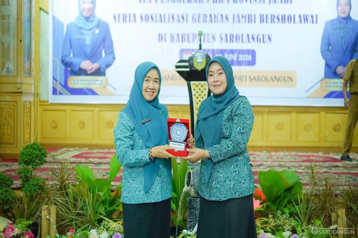 22 Juni 2026 Supervisi dan Evaluasi Tim penggerak PKK provinsi Jambi Serta sosialisasi gerakan Jambi bersholawat di Kabupaten Sarolangun