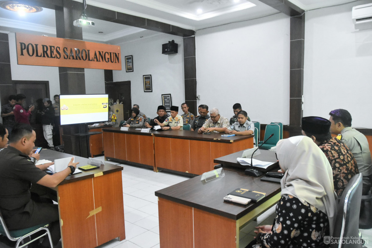 28 Maret 2024 - Rakor Lintas Sektoral Operasi Ketupat 2024 Menghadapi Hari Raya Idul Fitri 1445 H Di Aula Polres Sarolangun