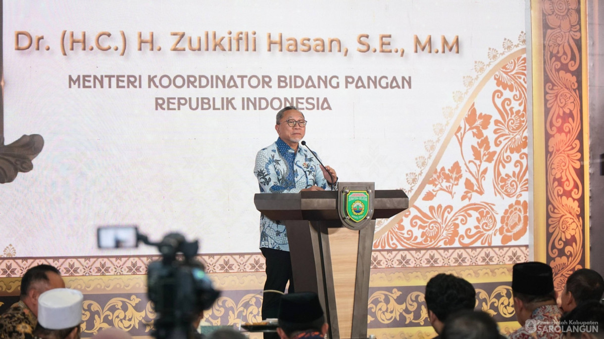 25 April 2026 Bupati Sarolangun menghadiri acara Halal Bihalal Masyarakat Perantau Sumbagsel di Griya Agung Jalan Demang Lebar Daun Kota Palembang
