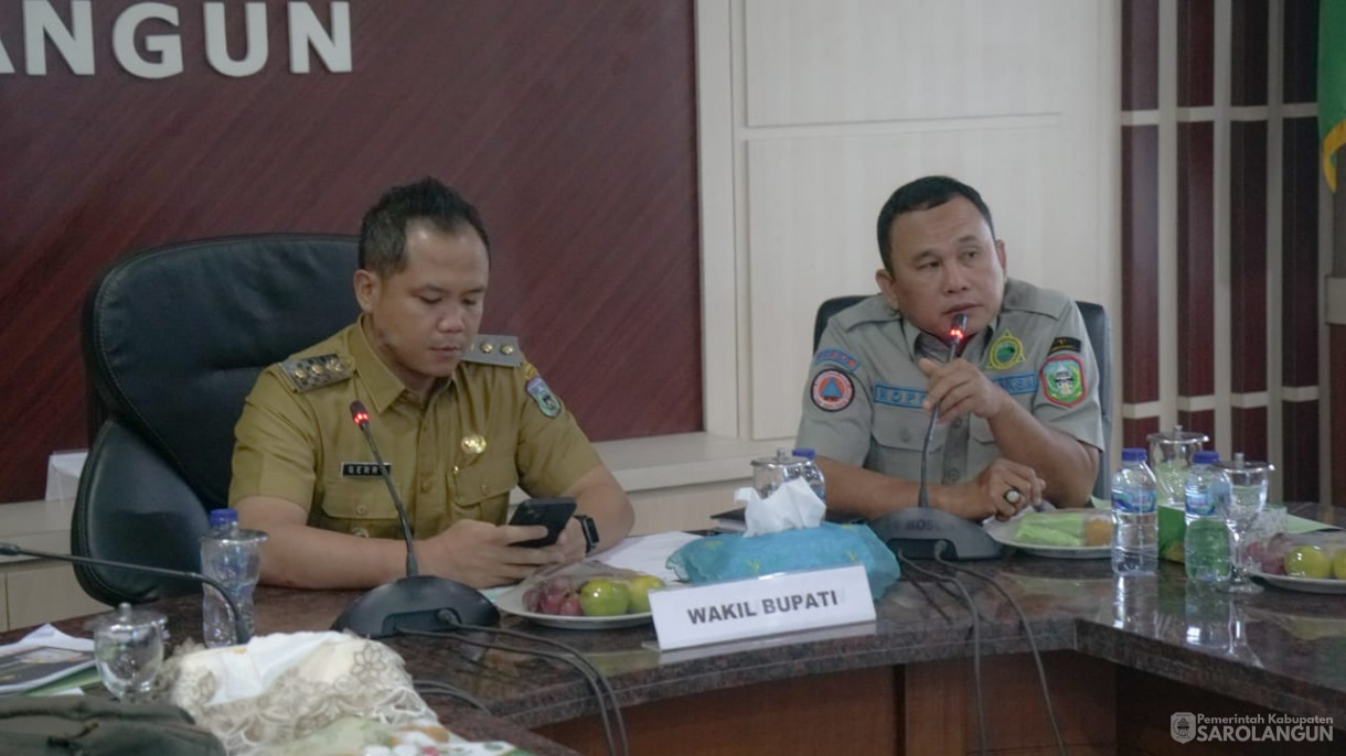 27 Mei 2025 - Wakil Bupati Sarolangun&nbsp; Memimpin Rapat Kordinasi Tim Penangulanan Bencana Karhutla kabupaten Sarolangun Tahun 2025